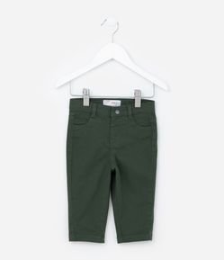 Calça Casual Infantil em Sarja - Tam 0 a 18 meses