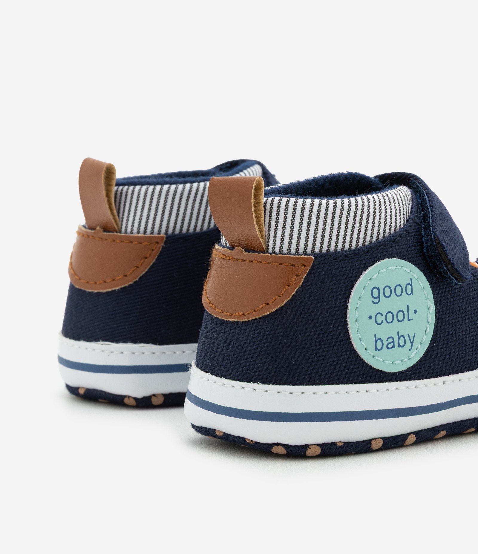 Tênis Infantil com Velcro e Etiqueta Lateral - Tam 15 a 19 Azul Escuro 2