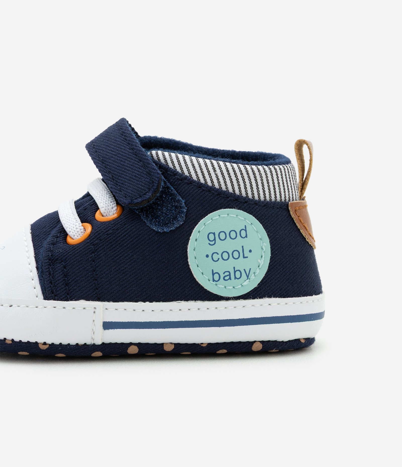 Tênis Infantil com Velcro e Etiqueta Lateral - Tam 15 a 19 Azul Escuro 3