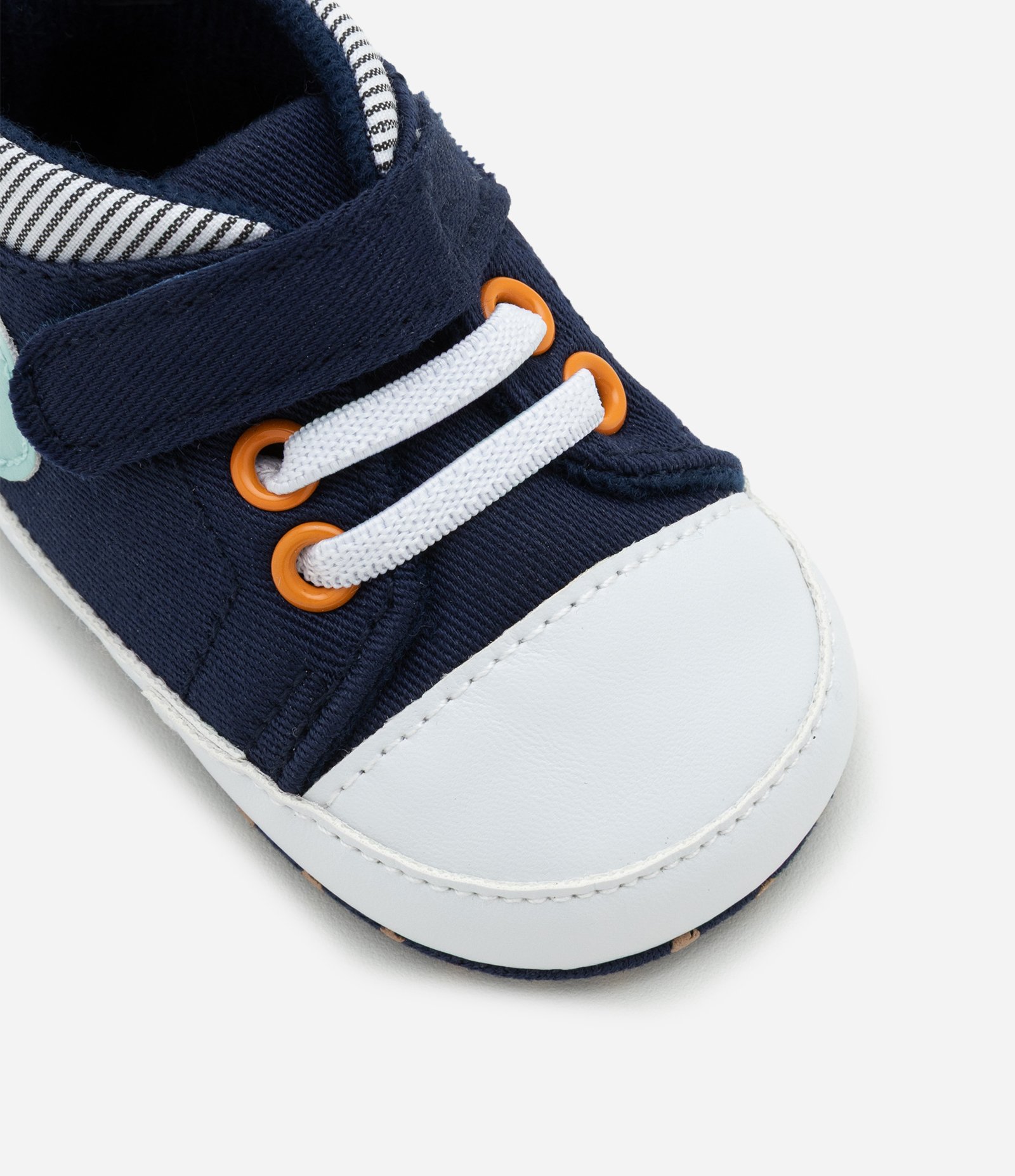 Tênis Infantil com Velcro e Etiqueta Lateral - Tam 15 a 19 Azul Escuro 4