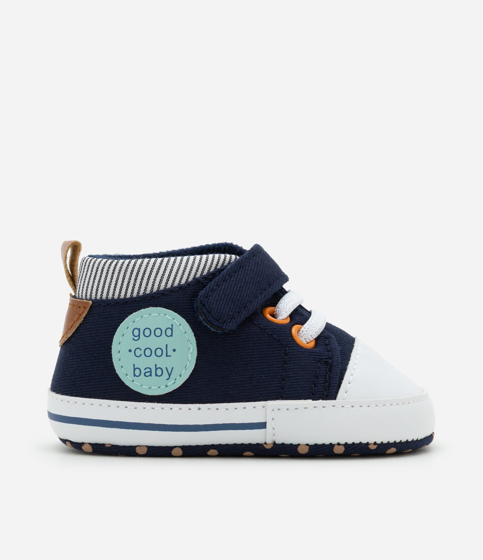 Tênis Infantil com Velcro e Etiqueta Lateral - Tam 15 a 19 Azul Escuro 6