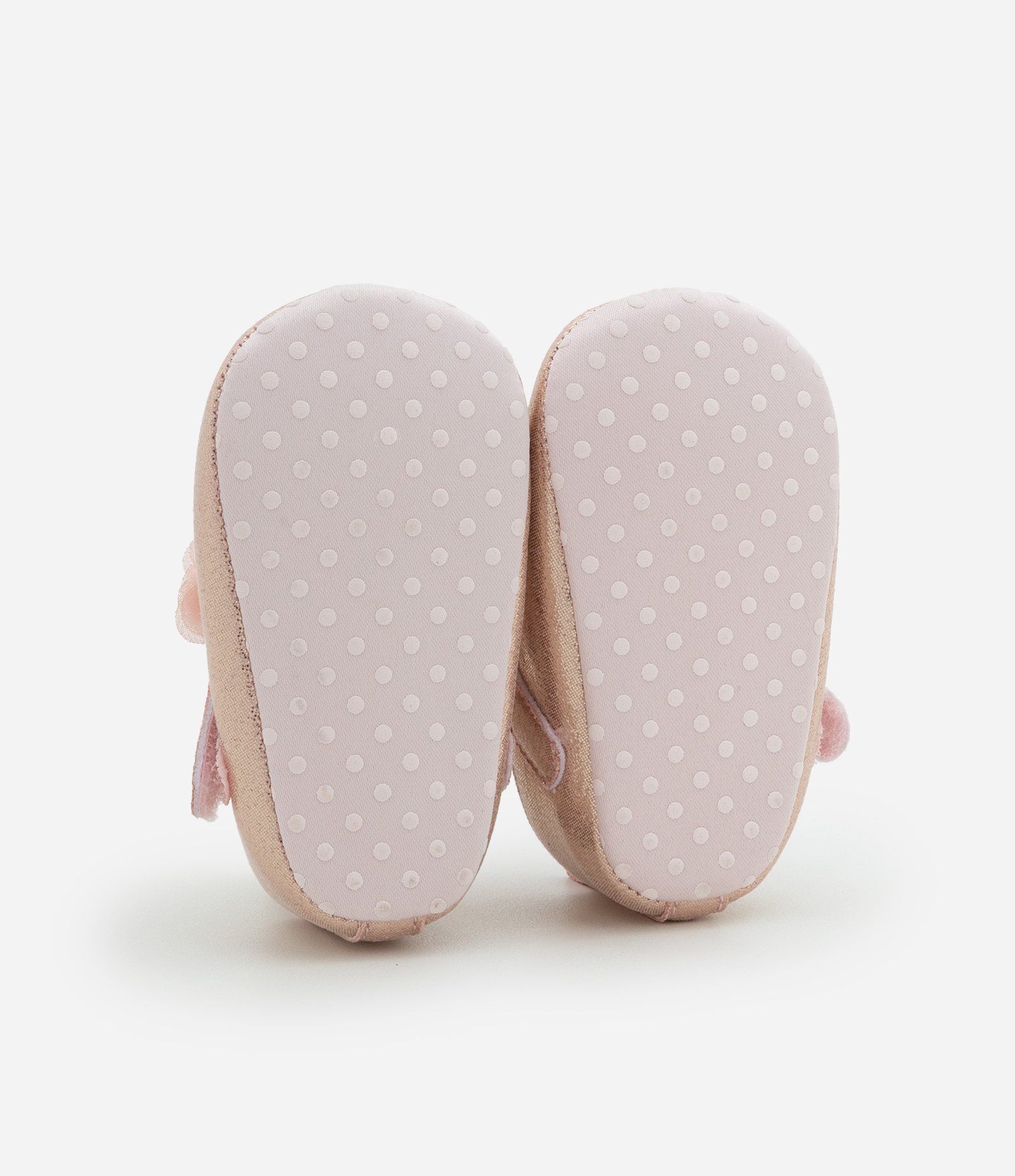 Sapatilha Infantil com Tira de Florzinhas e Faixa de Cabelo - Tam 15 a 19 Rosa 4