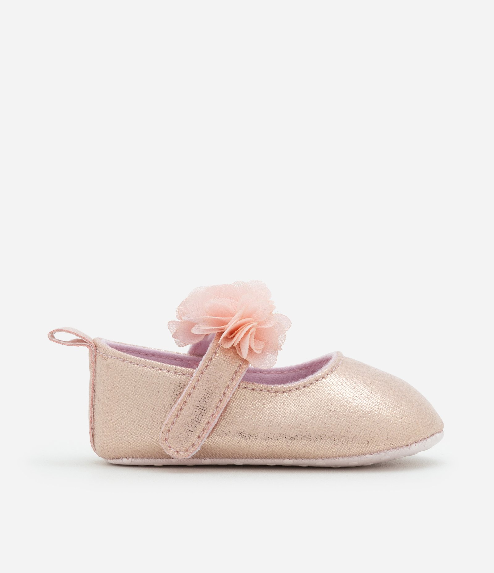 Sapatilha Infantil com Tira de Florzinhas e Faixa de Cabelo - Tam 15 a 19 Rosa 6