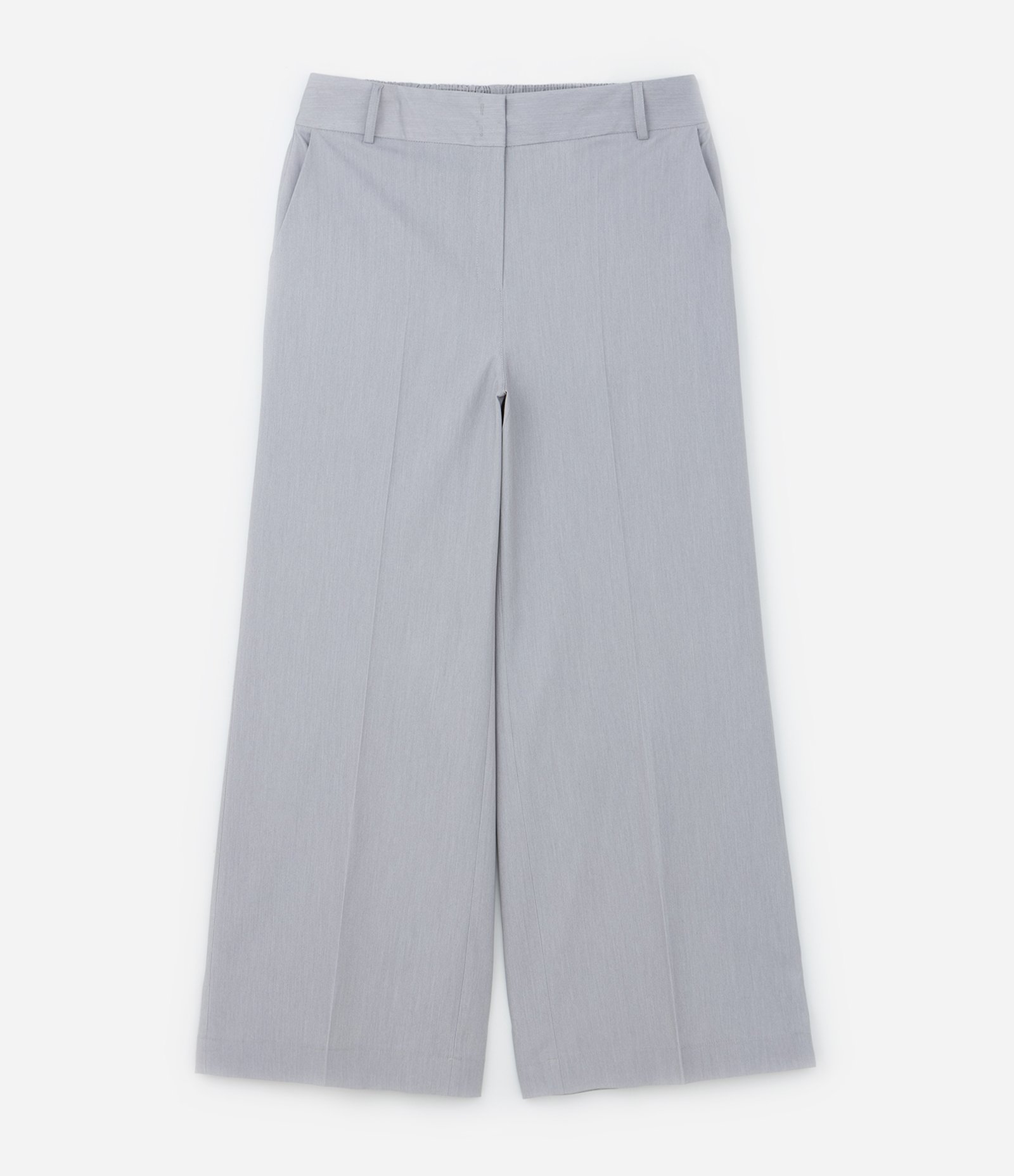 Calça Wide Leg Alfaiataria Curve & Plus Size Cinza 5