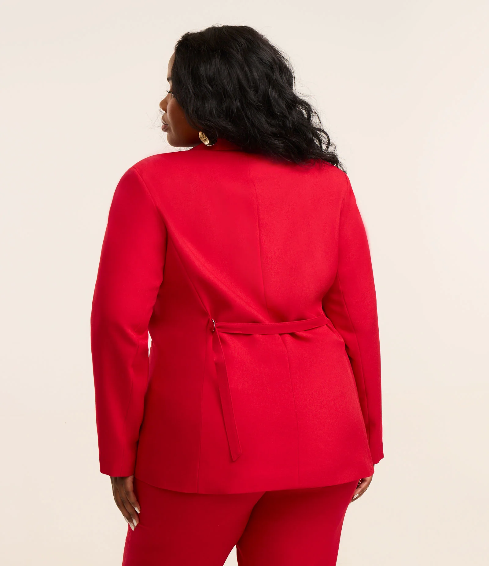 Blazer com Ajuste Coleção Rita Carreira Curve & Plus Size Vermelho 5
