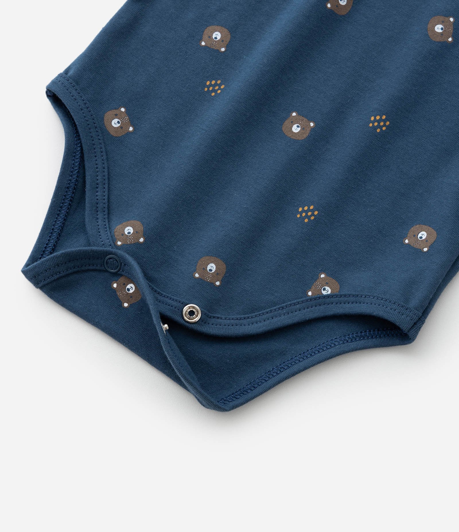 Body Infantil com Estampa Acampamento do Urso - Tam 0 a 18 meses Azul 5
