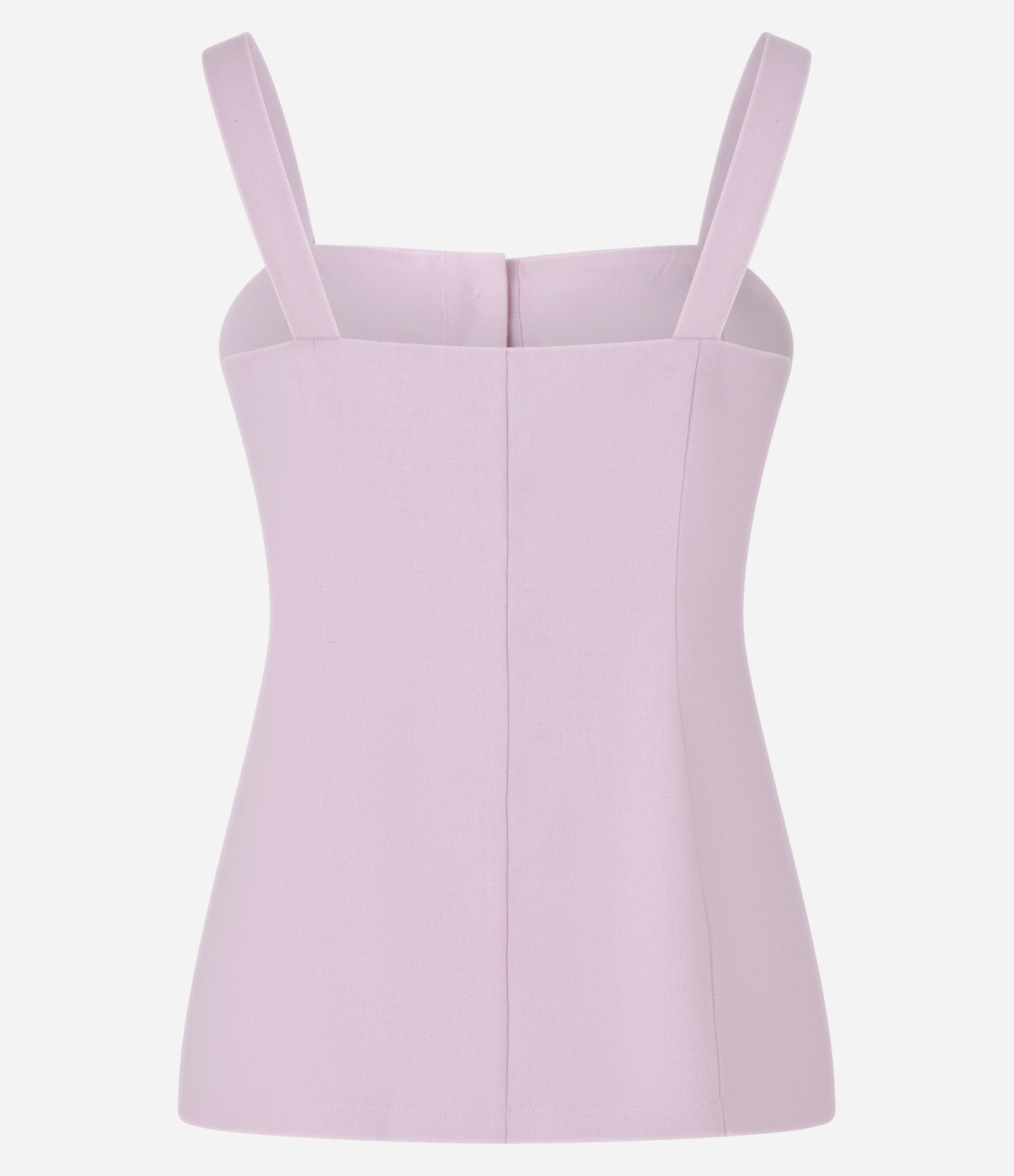 Colete com Linho e Botões de Efeito Martelado Rosa 6