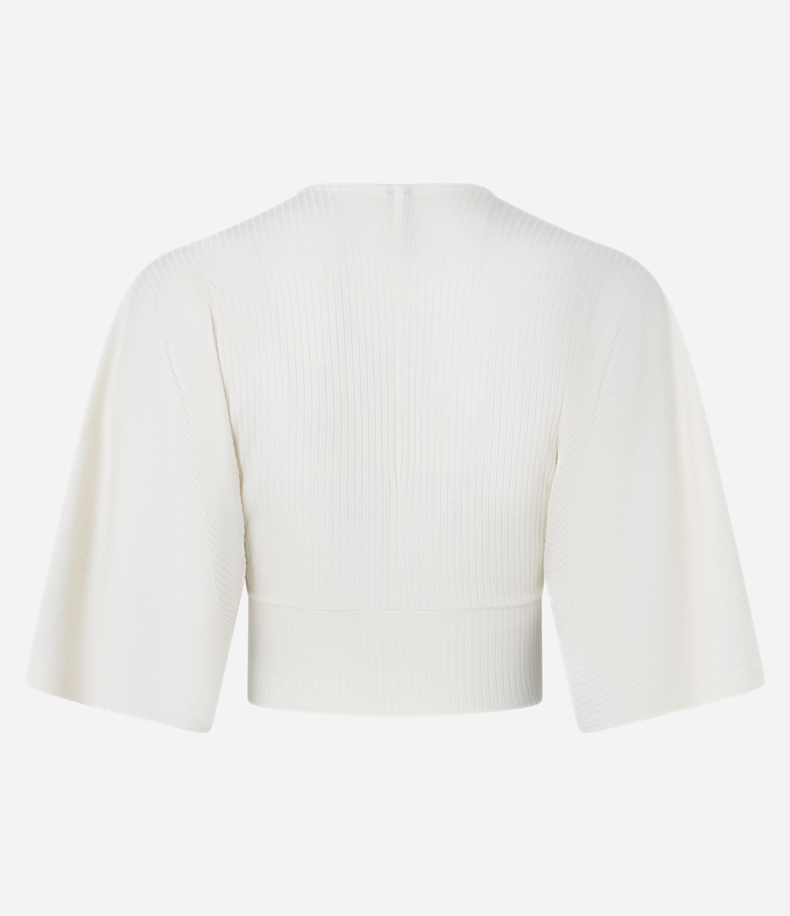 Blusa Cropped Texturizada com Estampa Xadrez e Floral Off White 3
