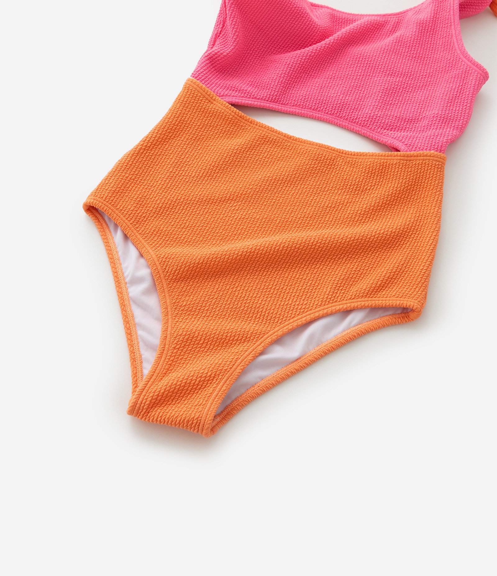 Maiô Infantil com Recorte e Laços – Tam 5 a 14 Anos Rosa/Laranja 4
