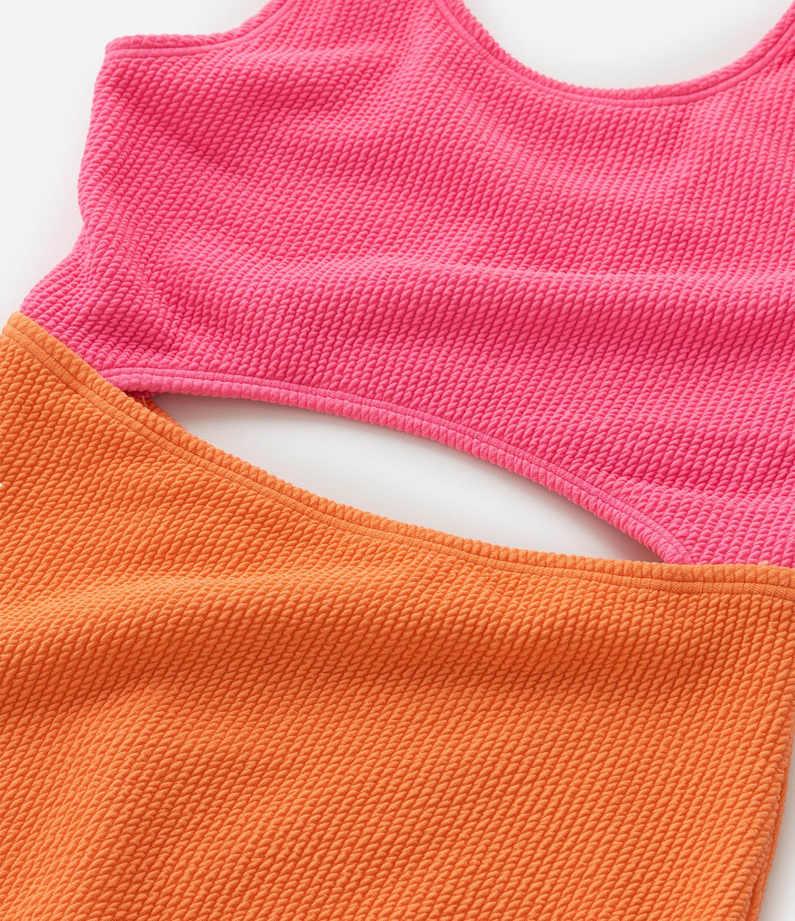 Maiô Infantil com Recorte e Laços – Tam 5 a 14 Anos Rosa/Laranja 6