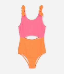 Maiô Infantil com Recorte e Laços – Tam 5 a 14 Anos