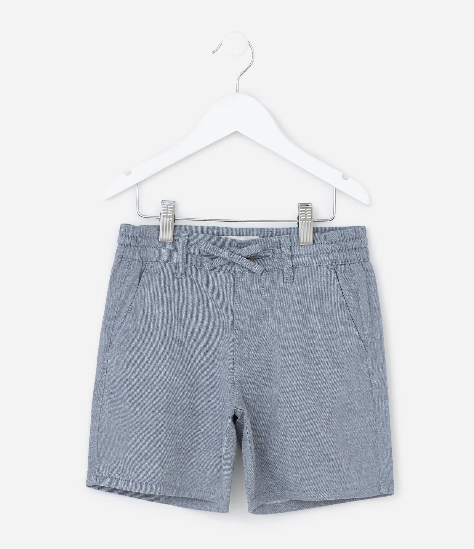 Bermuda Infantil em Sarja com Bolsos - Tam 5 a 14 Anos Cinza 2