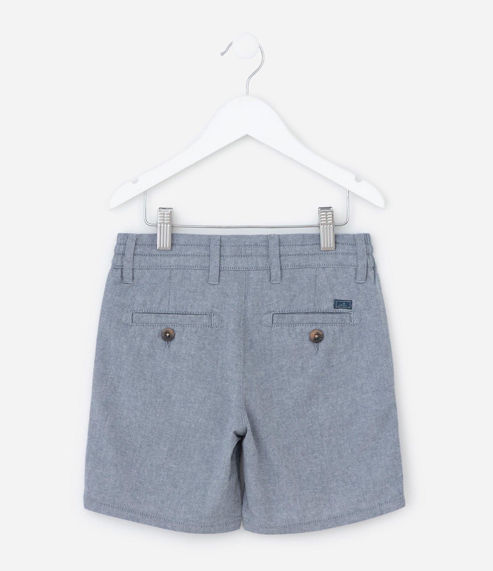Bermuda Infantil em Sarja com Bolsos - Tam 5 a 14 Anos Cinza 3
