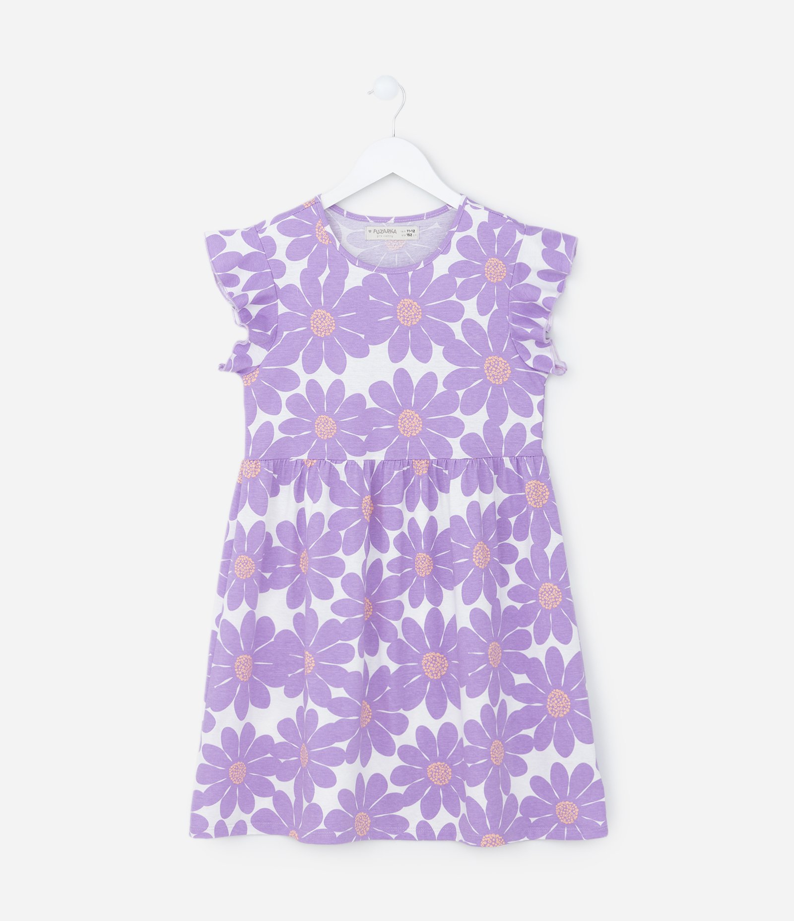 Vestido Infantil com Estampa Floral - Tam 5 a 14 Anos Lilás 1