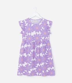 Vestido Infantil com Estampa Floral - Tam 5 a 14 Anos