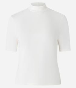 Blusa Canelada em Ribana com Gola Alta