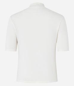 Blusa Canelada em Ribana com Gola Alta