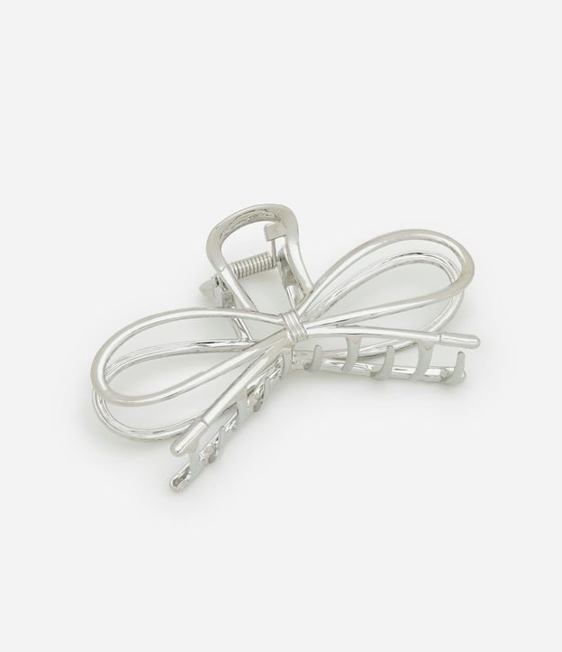 Piranha de Cabelo em Metal com Forma de Laço Vazado