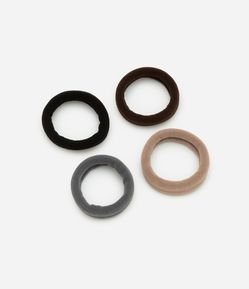 Kit 04 Elásticos de Cabelo Largos em Seamless