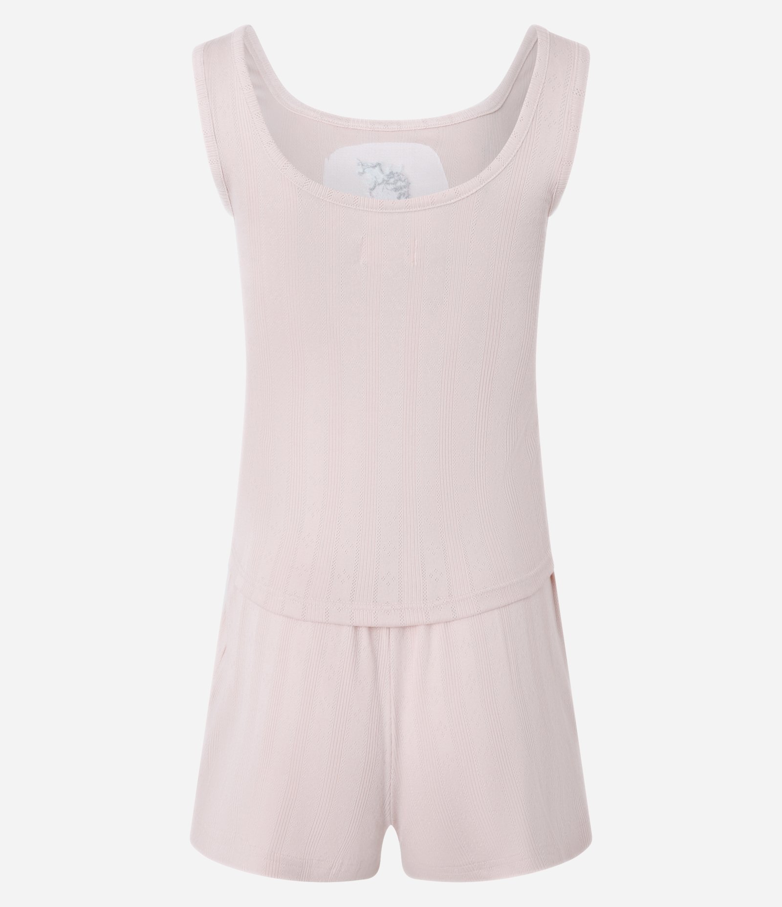 Pijama Short Doll em Malha Texturizada com Bordado de Moranguinho Rosa 5