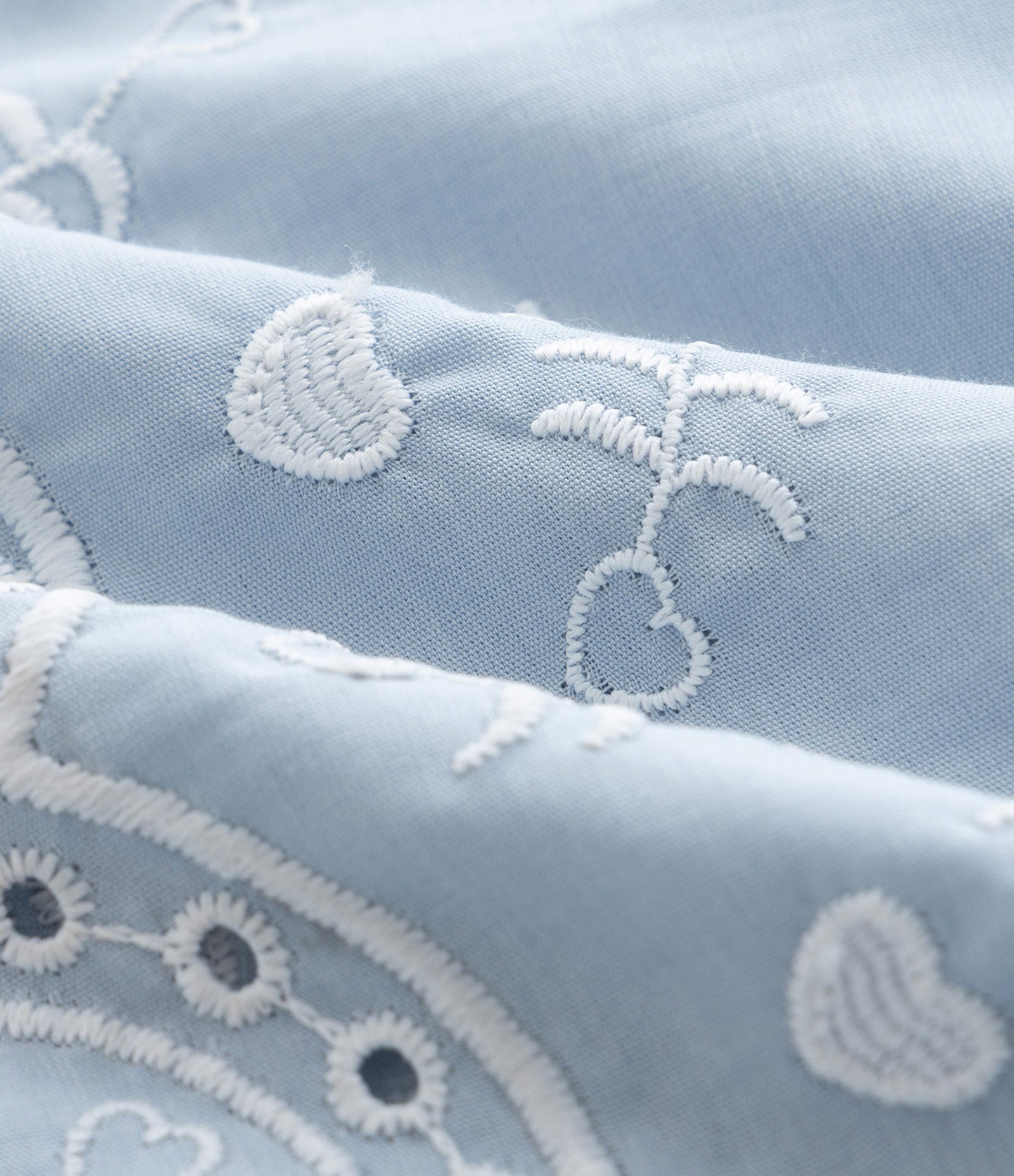 Vestido Infantil em Laise com Babados - Tam 5 a 14 Anos Azul 4