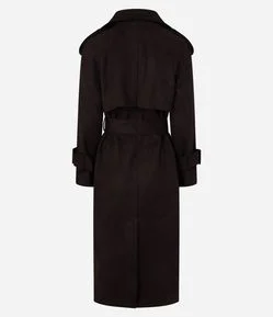 Trench Coat com Cinto Afivelado e Fivela no Punho