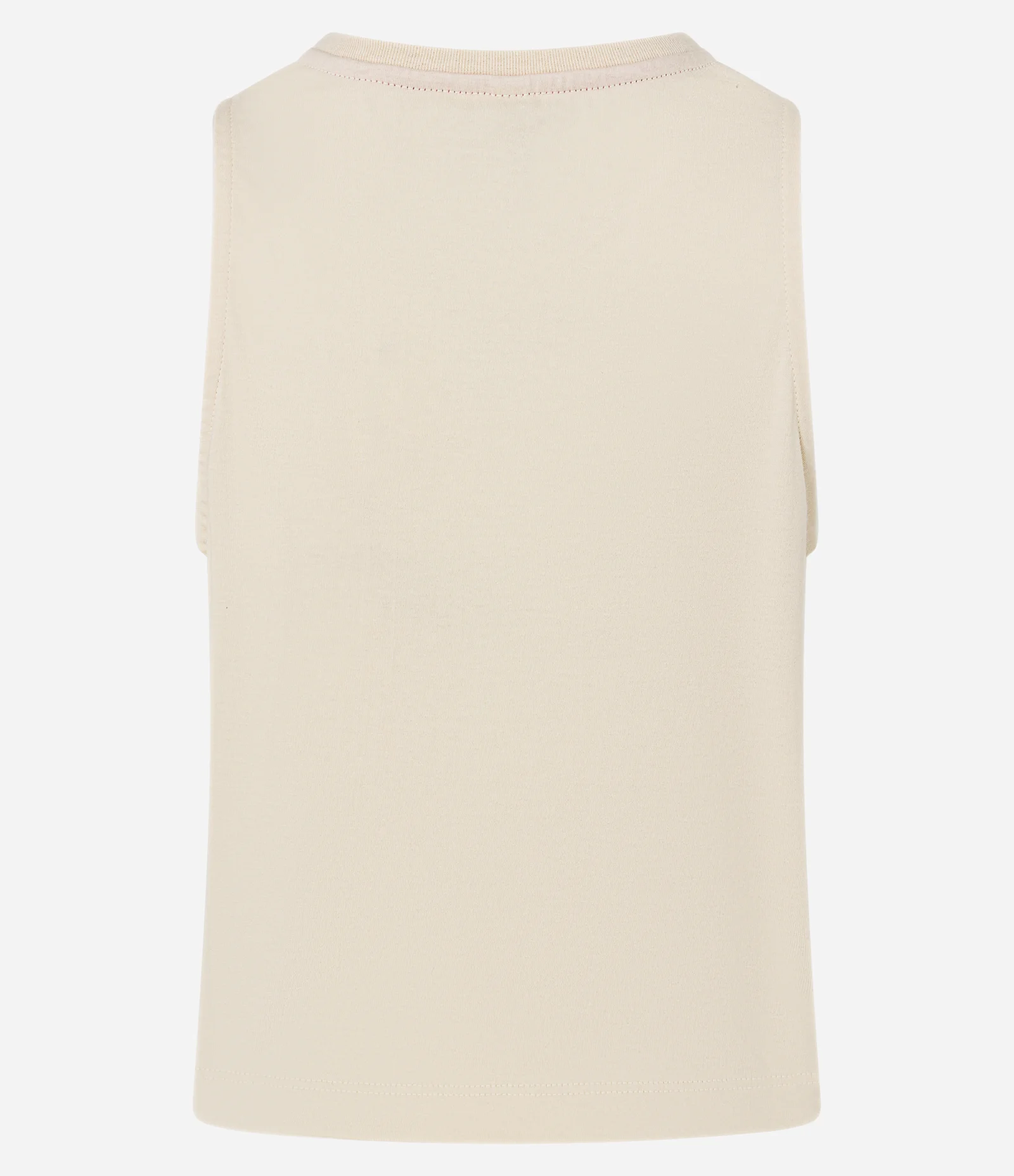 Blusa Baby Tee em Malha de Algodão com Estampa Tropical Off White 2