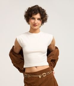 Blusa em Algodão com Ombro Caído