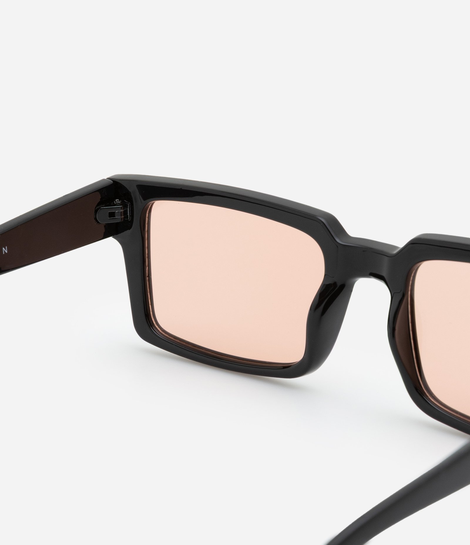 Óculos de Sol Quadrado com Lente Clara Preto 3