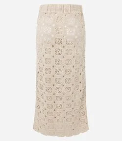 Saía de Praia Saia em Renda de Algodão