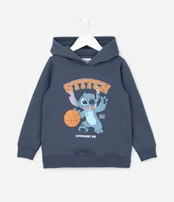 Casaco Infantil com Capuz e Estampa do Stitch - Tam 4 a 10 Anos