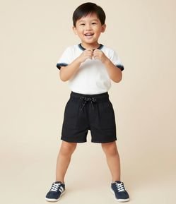 Bermuda Infantil em Microfibra com Bolsos - Tam 1 a 6 Anos