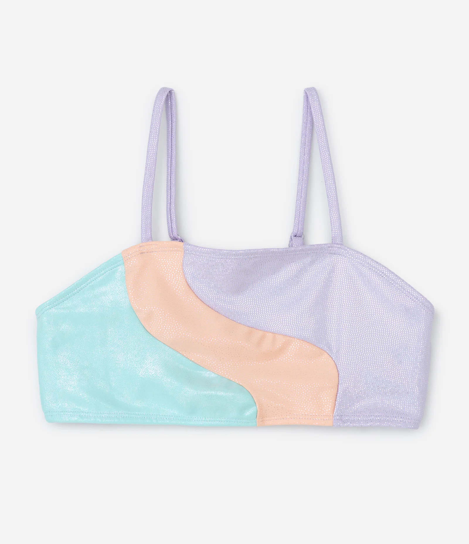 Biquíni Infantil com Bloco de Cor e Metálico - Tam  5 a 14 Anos Roxo 3