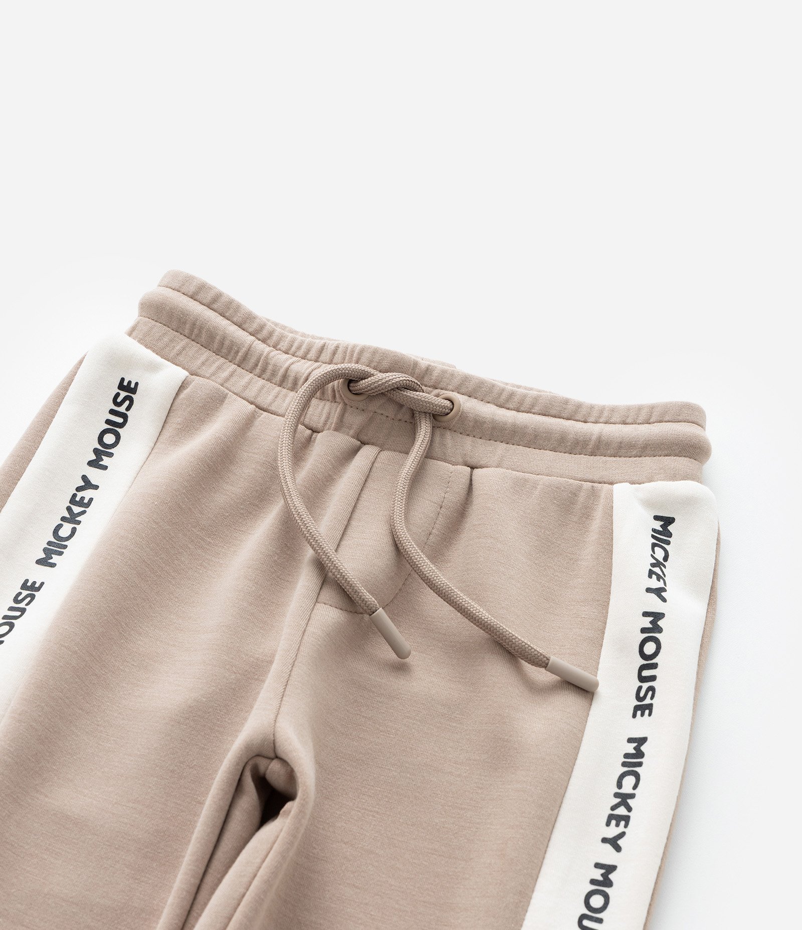 Calça Infantil em Modal Estampa Mickey - Tam 2 a 6 Anos Bege 5