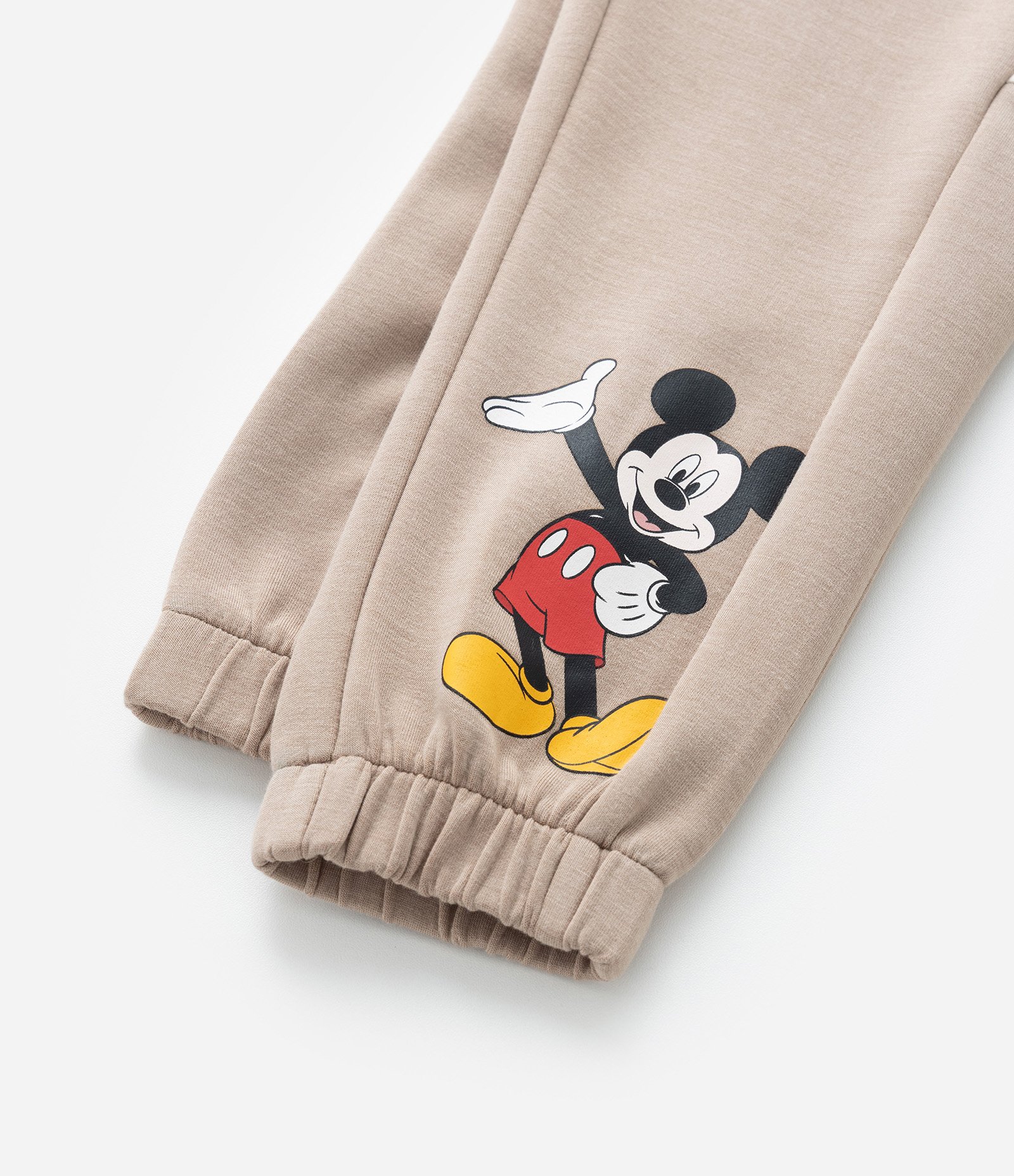 Calça Infantil em Modal Estampa Mickey - Tam 2 a 6 Anos Bege 7