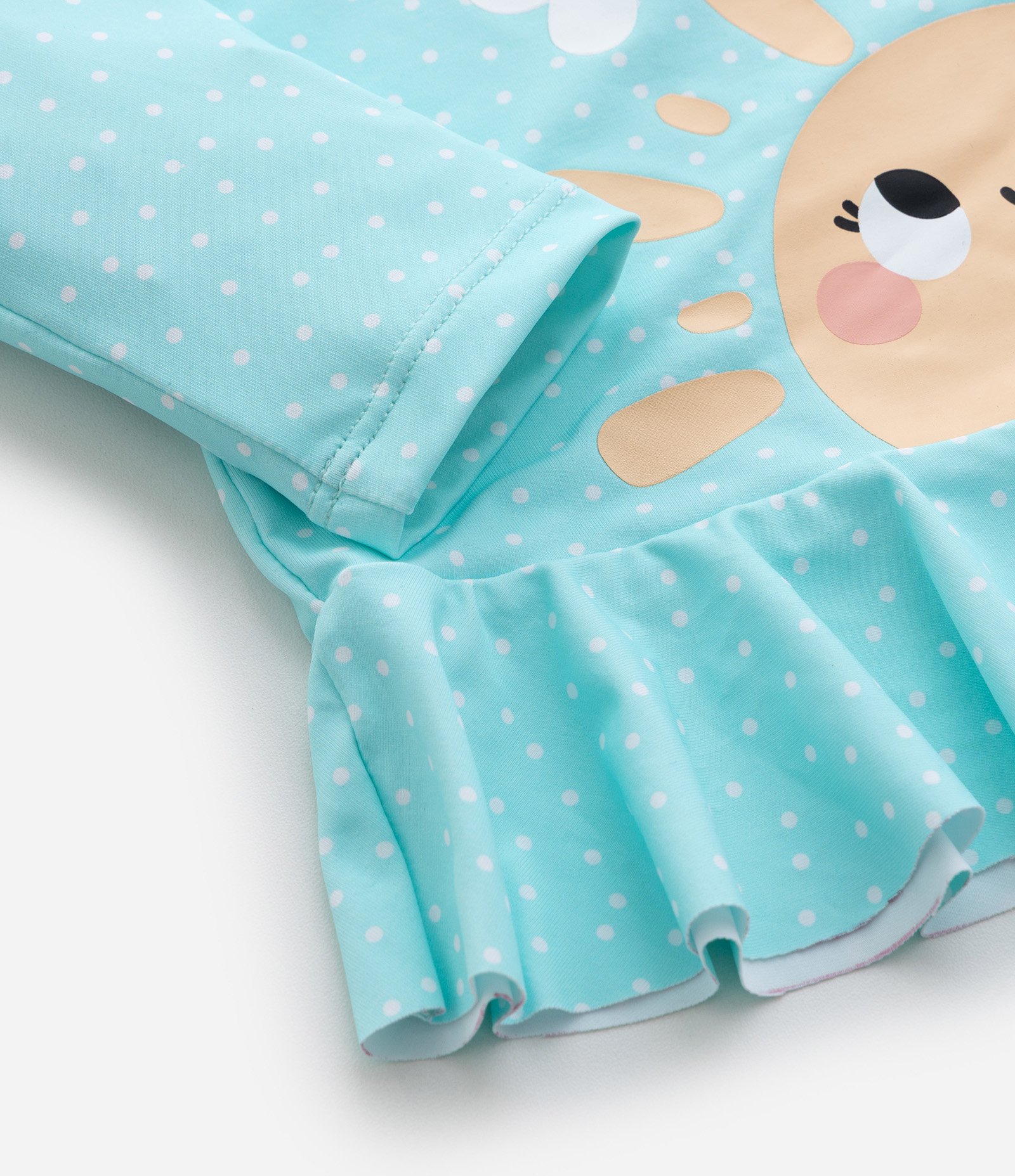 Conjunto Infantil com Proteção UV e Estampa Solzinho - Tam 1 a 4 Anos Azul/Rosa 11