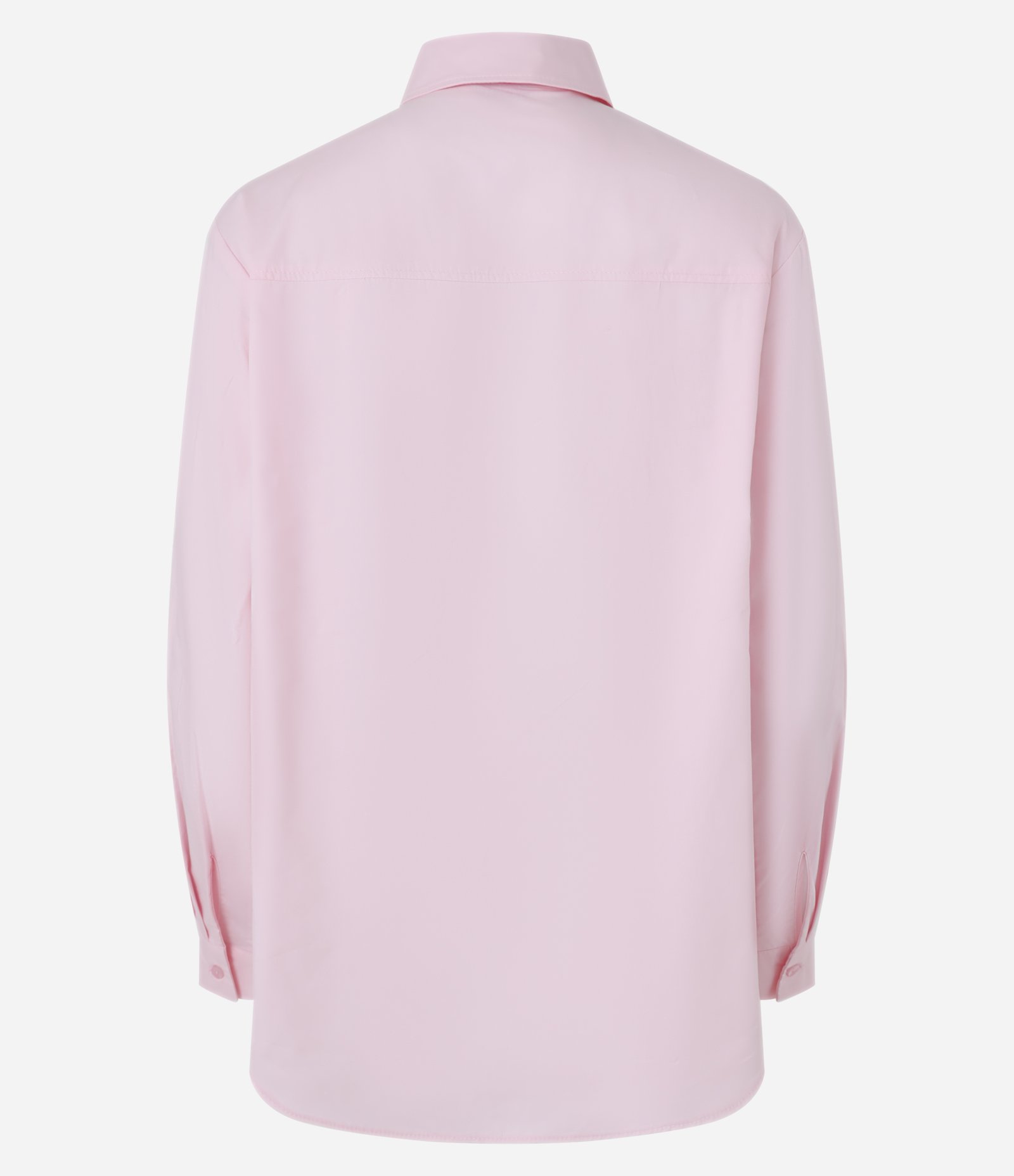 Camisa Oversized em Tricoline com Fio Tinto e Botões Rosa 2