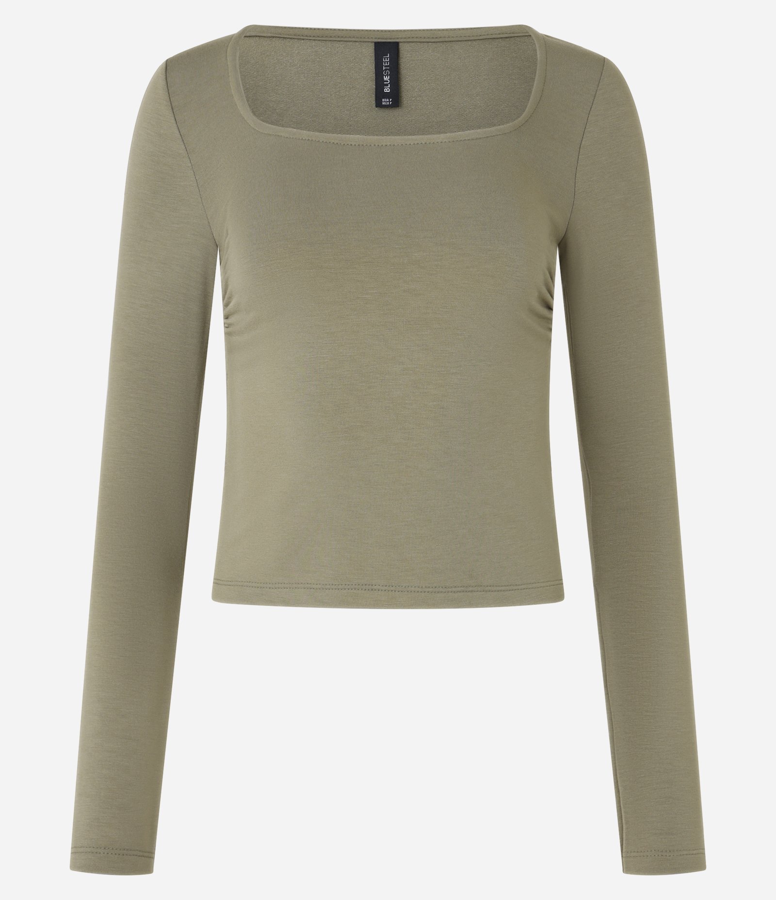 Blusa Curta em Moletinho com Franzido Lateral Verde 1