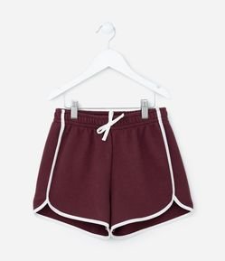 Short Infantil em Moletom com Viés Contrastante - Tam 5 a 14 Anos