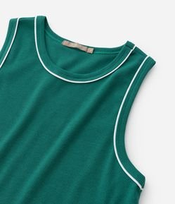 Regata em Ribana Liso com Vies Contrastante Curve & Plus Size