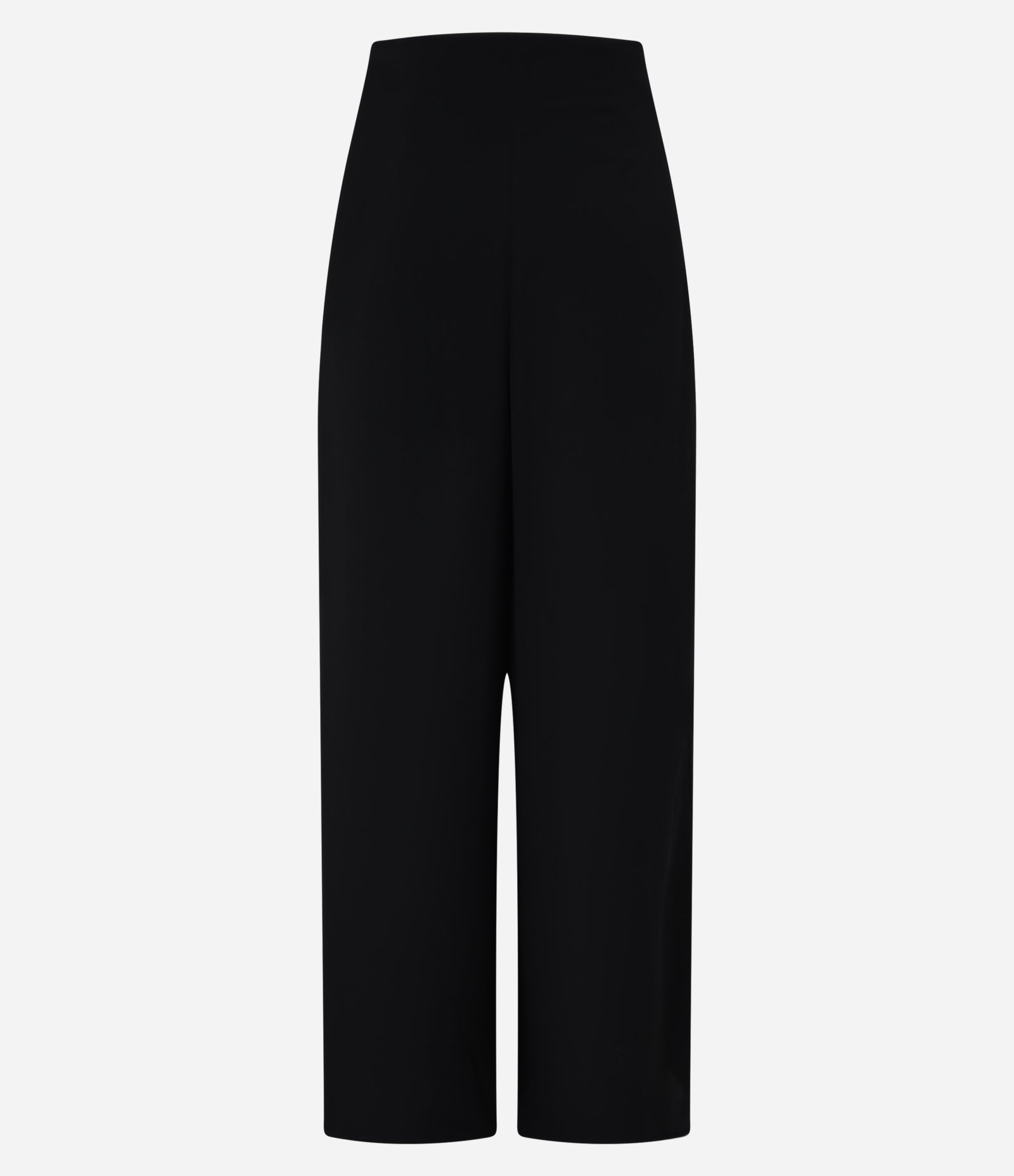 Calça Pantalona em Chiffon com Pregas Frontais Preto 6