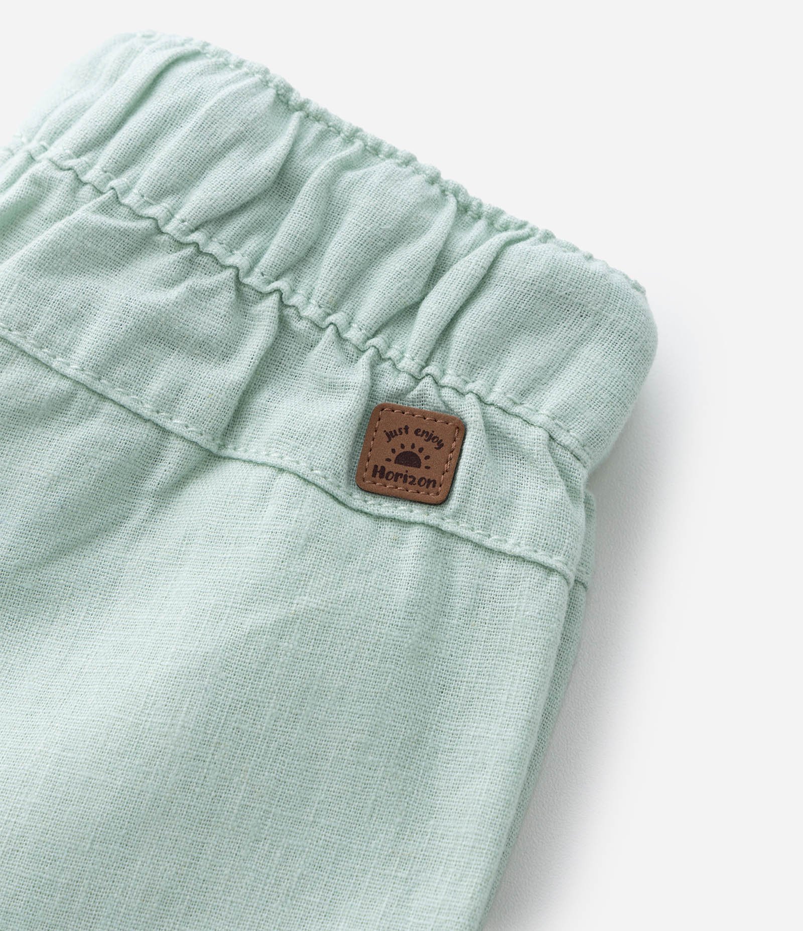 Bermuda Infantil em Linho com Bolsinho - Tam 1 a 5 Anos Verde 5