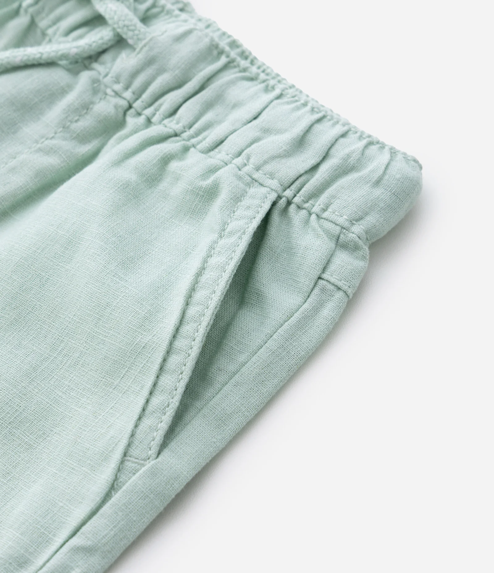 Bermuda Infantil em Linho com Bolsinho - Tam 1 a 5 Anos Verde 6