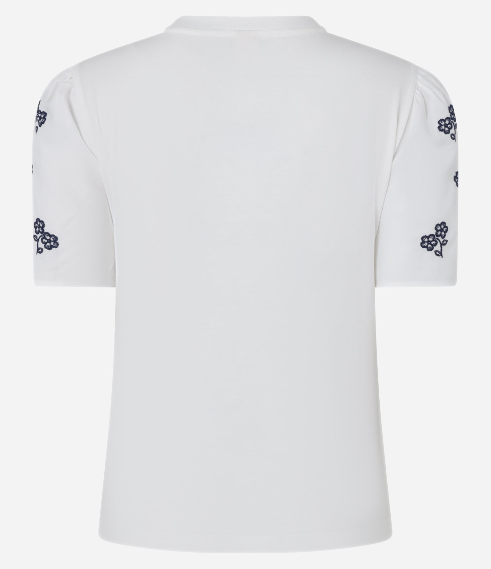 Blusa em Algodão com Bordado Floral na Manga Bufante Branco 7