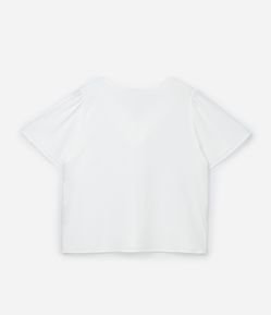 Blusa em Crepe com Franzido no Ombro Curve & Plus Size