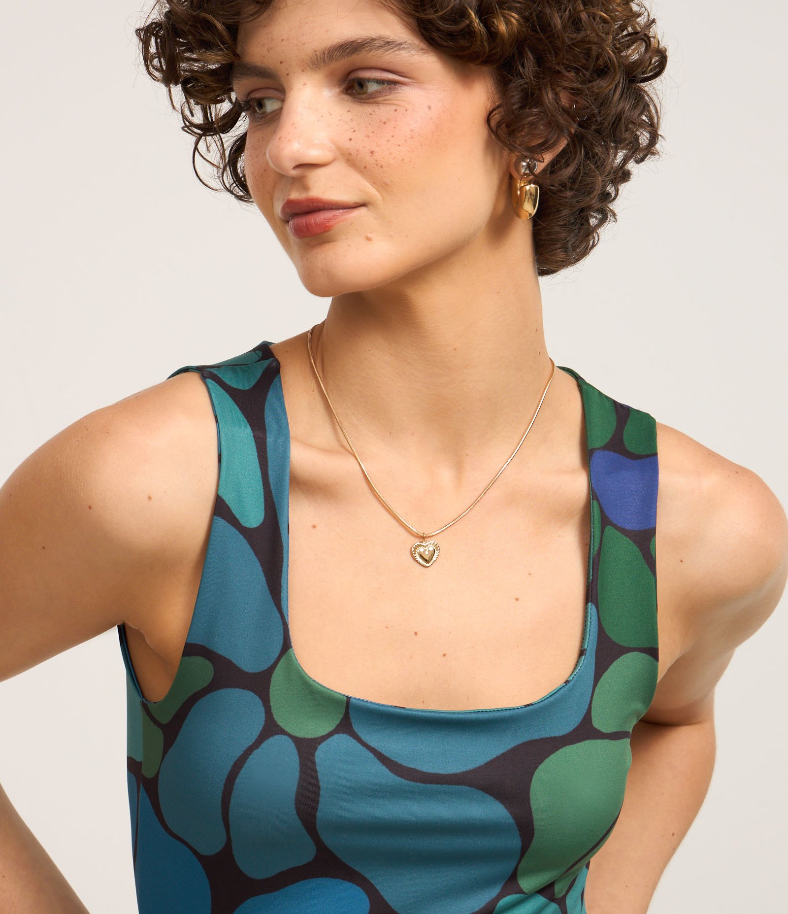 Regata em Microfibra com Estampa Floral Bold Preto 3