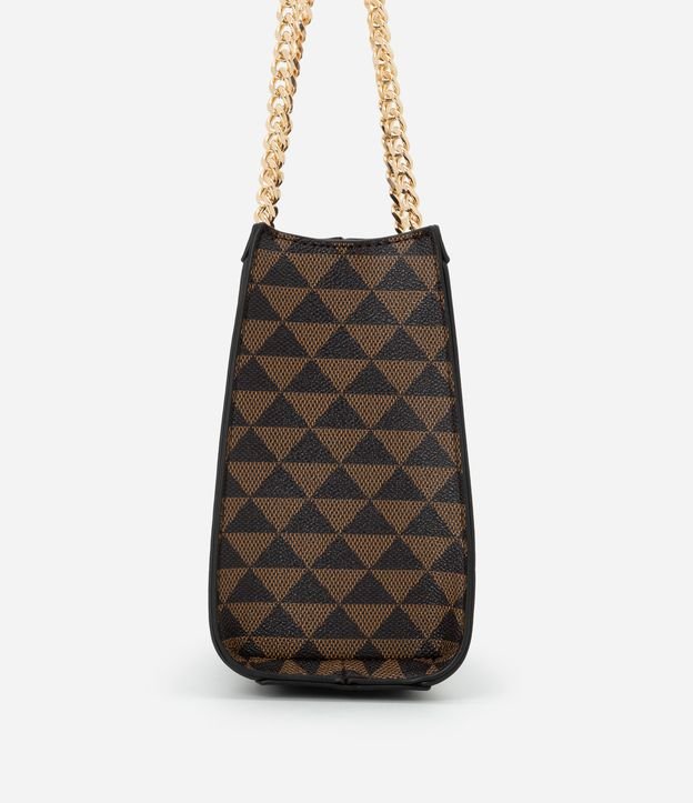 Bolsa Shoulder Média com Alça de Correntes  e Fivela