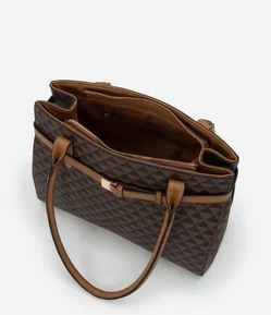 Bolsa Shopper Grande com Cinto de Fivela Quadrada