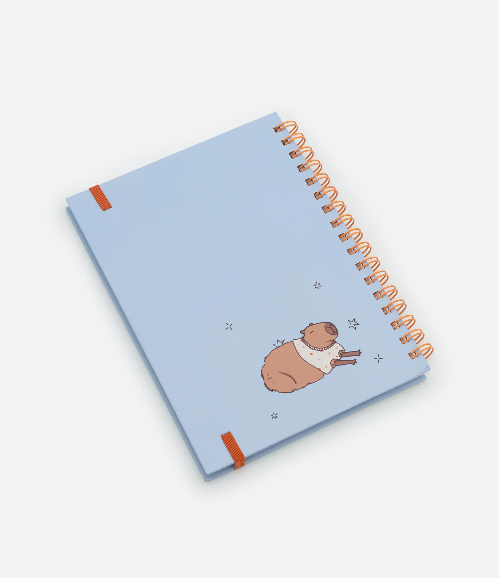 Caderno com Espiral e Estampa de Capivara Azul 2
