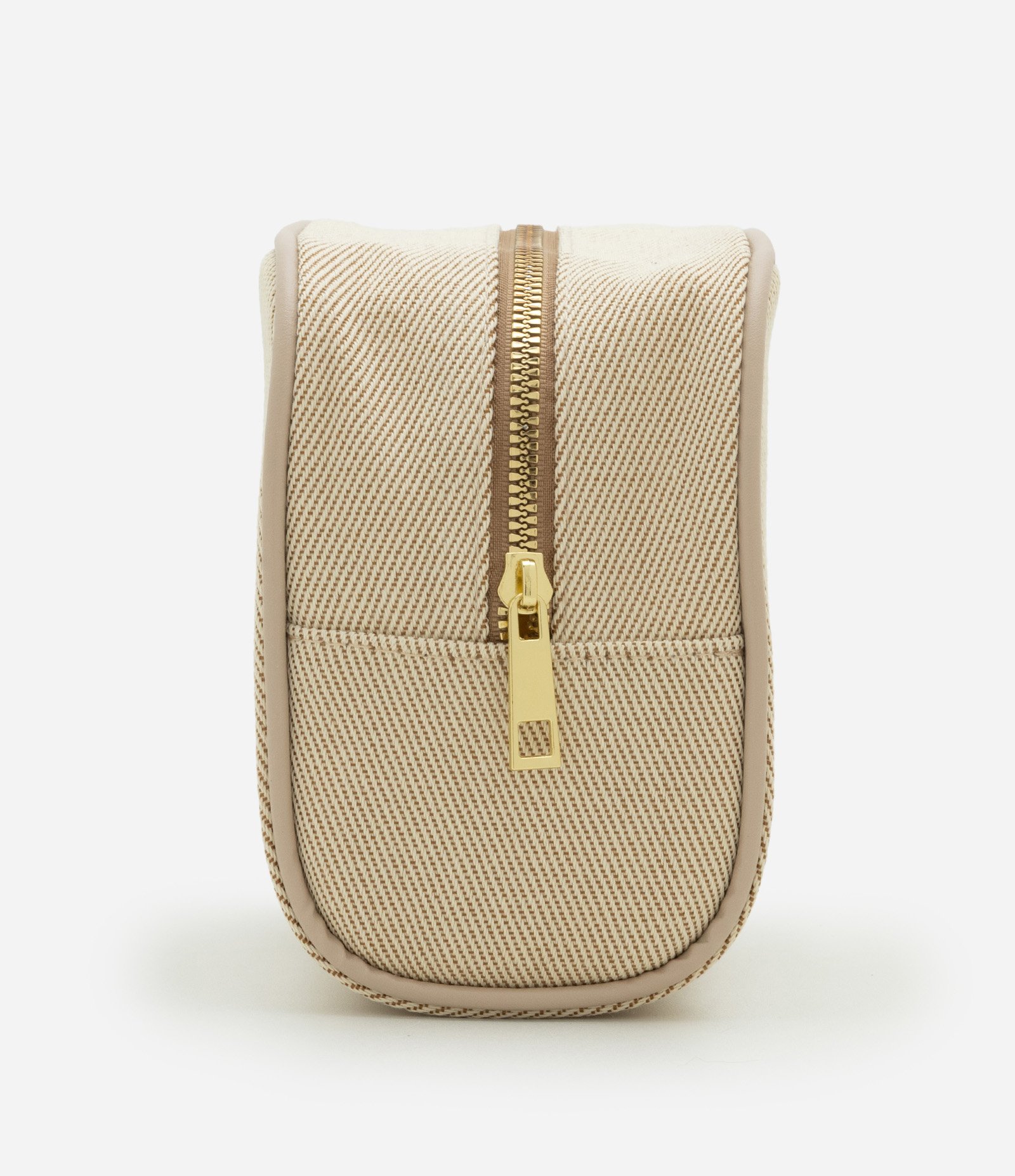 Kit 03 Nécessaires Com Formas Diversas e Textura Embossed Bege 2